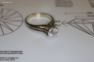 Кольцо с бриллиантом в 1,09 ct. Заключение.