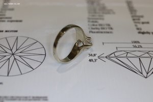 Кольцо с бриллиантом в 1,09 ct. Заключение.