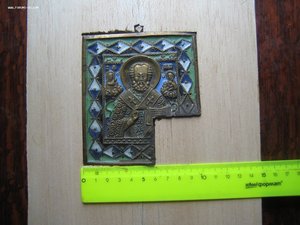 Никола Чудотворец 5 цв. врезка в бальзу.