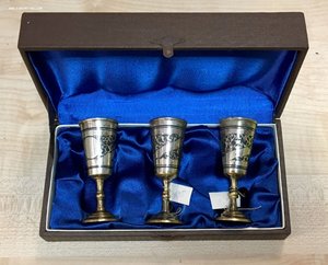 Серебряные рюмки СССР. Подарочный комплект. КУБАЧИ 875 проба