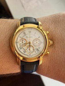 Швейцарские мужские золотые 750 пробы часы W.Gabus