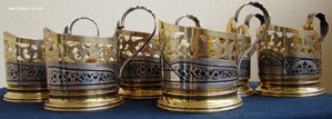 Подстаканники 6шт. серебро 875