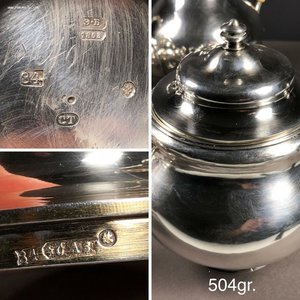 серебро 84 Россия чайно кофейный сервиз