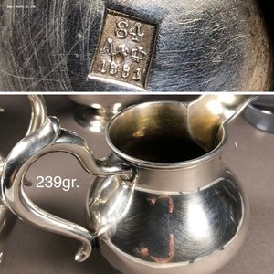 серебро 84 Россия чайно кофейный сервиз