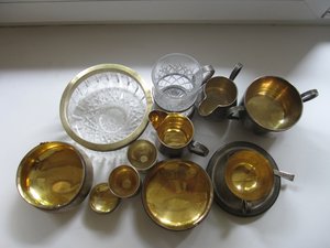 Уникальный чайно-кофейный набор ,Таллинн 50-е годы серебро