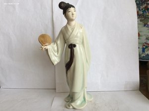 Девушка с веером, Китай, 50-е годы