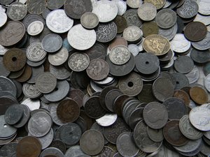 Старинные монеты Европы на вес от 1 кг