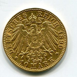 10 марок 1890 Гамбург