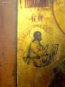 Икона "Николай Чудотворец" Сусальное золото. Гуслицы
