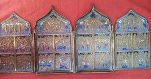 Складень Праздники. 7 эмалей