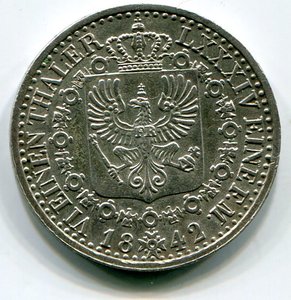Пруссия 1/6 талера 1842