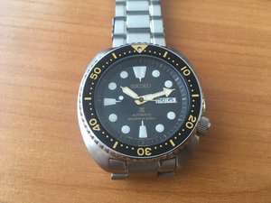 чёрные Seiko Turtle 200м