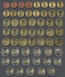 Монеты Андорры (евро) 54 шт.
