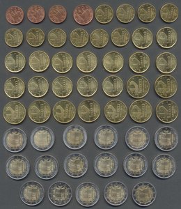 Монеты Андорры (евро) 54 шт.