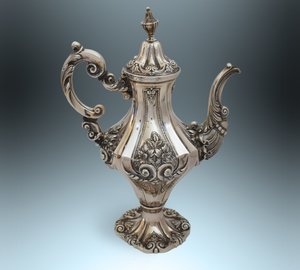Набор для кофе в стиле Art Nouveau, Португалия, серебро!