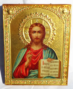Икона "Господь Вседержитель" в киоте
