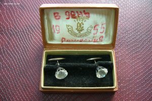 Запонки серебро пара