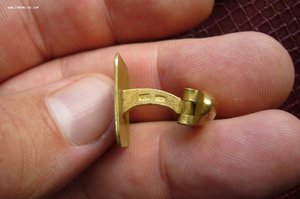 Запонки серебро пара