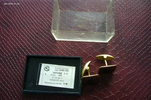 Запонки серебро пара