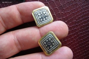 Запонки серебро пара