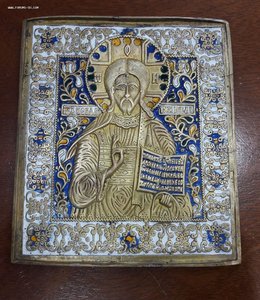 Икона меднолитая Господь Вседержитель