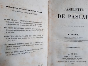 " L'amulette de Pascal " ,1846, LELUT, F