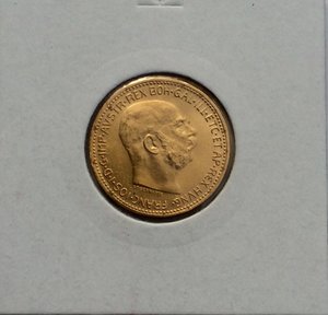 20 крон. 1915 г. Золото. Австрия. Франц- Иосиф.