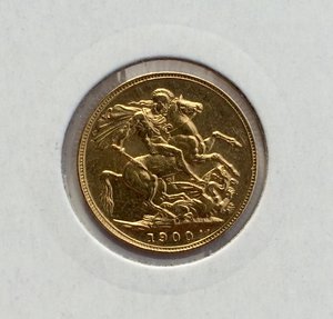 Соверен. 1900 г. Виктория. Золото.