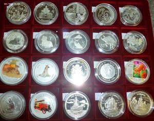 Более 100 монет СЕРЕБРО ,унцовки и т.д.