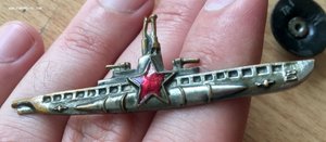 Знак командира подводной лодки. РАННИЙ ТИП!!! ФРОНТОВОЙ!!!