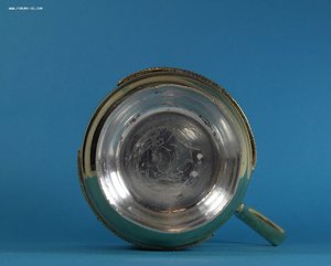 Серебряная чайная пара, в эмалях 875 пр.