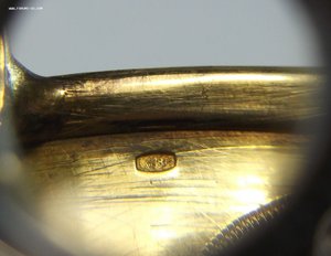 Серебряная чайная пара, в эмалях 875 пр.