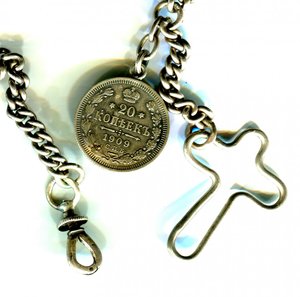 Цепь к часам. серебро в сборе