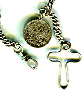 Цепь к часам. серебро в сборе