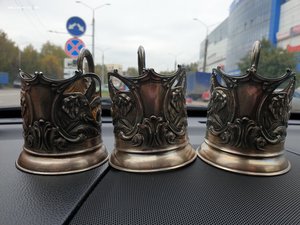 3 подстаканника "слоны". МЮФ 875. Не пользованные