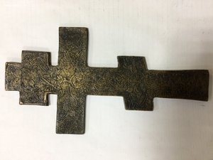 Крест (РАСПЯТИЕ) бронза/эмаль, 19х10.2 см