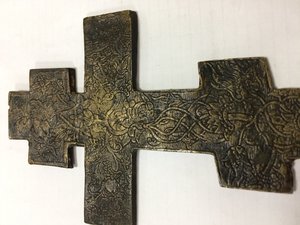 Крест (РАСПЯТИЕ) бронза/эмаль, 19х10.2 см