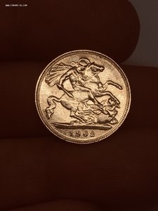1/2 соверена 1902 год