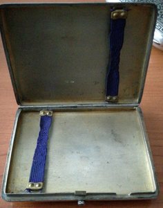 портсигар серебро 84 "СН", чернение, Кремль