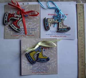 сувениры участникам соревнования по фиг.катанию