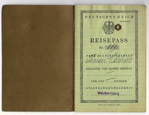 загран. паспорт deutsches reich reisepass 1929 г.
