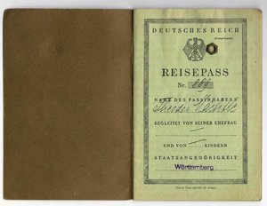 загран. паспорт deutsches reich reisepass 1929 г.