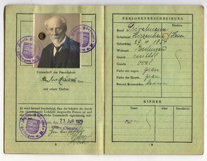 загран. паспорт deutsches reich reisepass 1929 г.