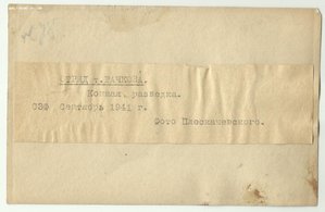 Партизанский отряд Рачкова.Конная разведка.СЗФ.Cентябрь 1941