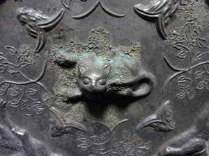 Китай, очень большое бронзовое зеркало.
