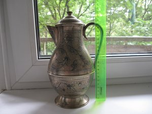 Кувшин серебряный для воды, Кубачи