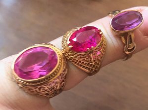 Три перстня + серьги (583-я проба)