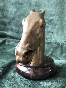 Мастер-модель "Голова лошади". Бронза. Яшма.