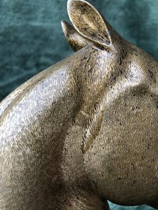 Мастер-модель "Голова лошади". Бронза. Яшма.