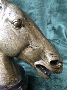 Мастер-модель "Голова лошади". Бронза. Яшма.